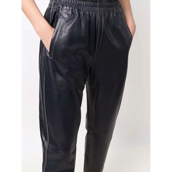 NWT $998 POLO RALPH LAUREN WOMEN'S LEATHER Pants MEDIUM M LAMB LEATHER